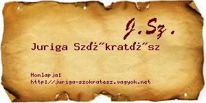 Juriga Szókratész névjegykártya